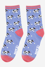 Load image into Gallery viewer, Women&#39;s Spring Cow Print Bamboo Socks: UK 3-7 | EU 36-40 | US 5-9