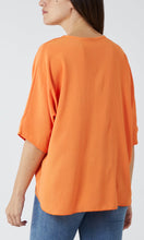 Load image into Gallery viewer, Orange V-Neck Tie Hem Top