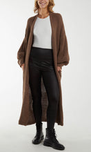 Load image into Gallery viewer, TOFFEE BROWN CHUNKY KNIT LONGLINE CARDIGAN