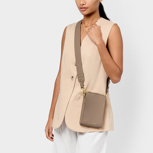 Mocha Effie Slim Crossbody Bag