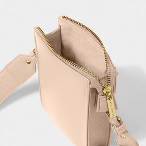 Nude Pink Effie Slim Crossbody Bag