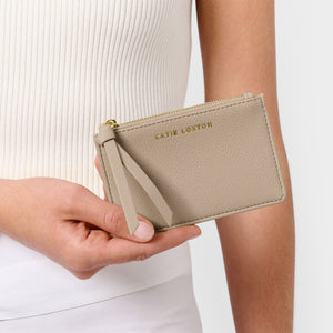 Light Taupe Hallie Coin & Card Holder