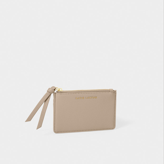 Light Taupe Hallie Coin & Card Holder