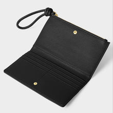 Load image into Gallery viewer, Black Asha Fold-Out Wristlet