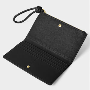 Black Asha Fold-Out Wristlet