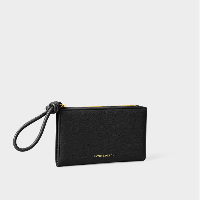 Black Asha Fold-Out Wristlet