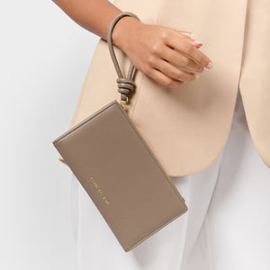 Taupe Asha Fold-Out Wristlet