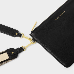 Black Hallie Wristlet Pouch