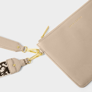 Taupe Hallie Wristlet Pouch