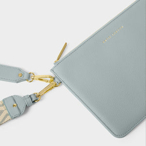 Blue Hallie Wristlet Pouch