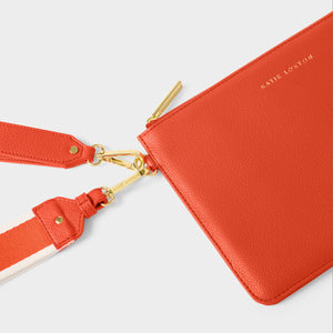 Orange Hallie Wristlet Pouch