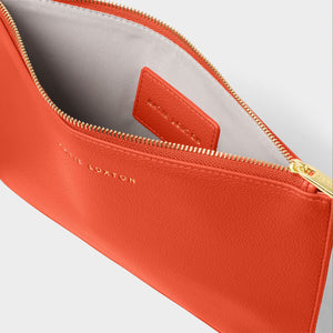 Orange Hallie Wristlet Pouch