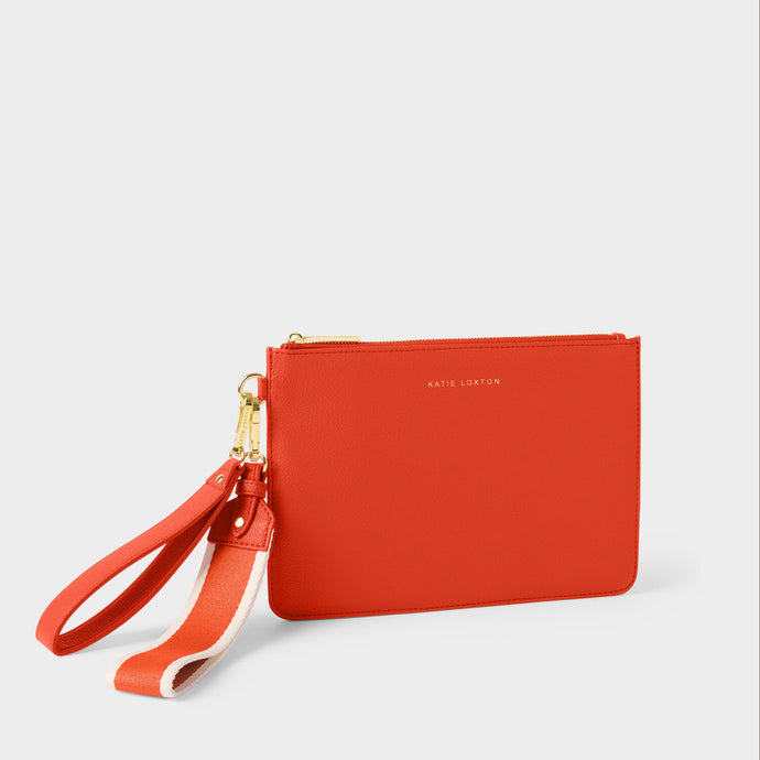 Orange Hallie Wristlet Pouch