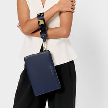 Load image into Gallery viewer, Midnight Blue Hallie Wristlet Pouch