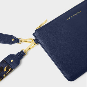 Midnight Blue Hallie Wristlet Pouch