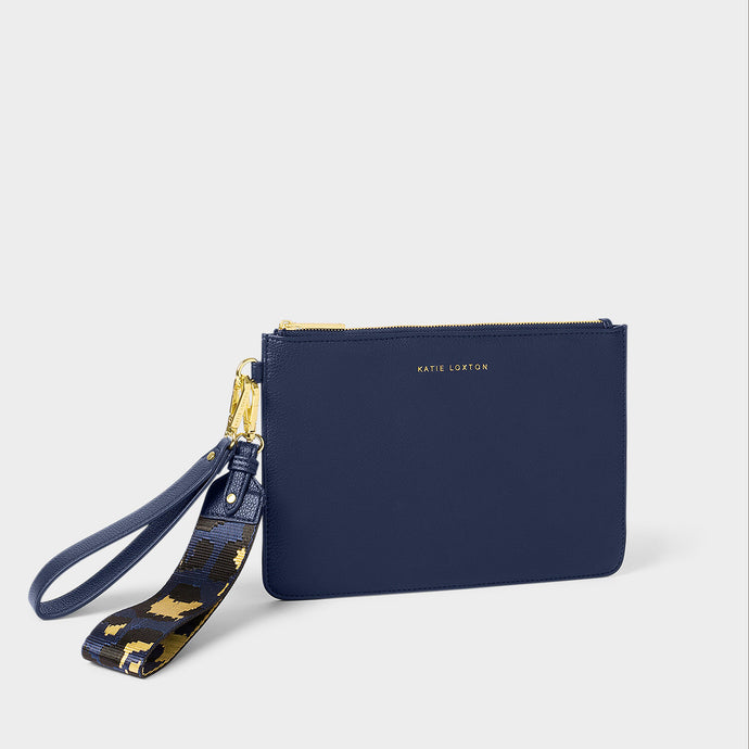 Midnight Blue Hallie Wristlet Pouch