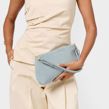 Load image into Gallery viewer, Blue Asha Suedette Wristlet