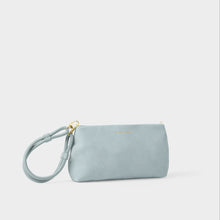 Load image into Gallery viewer, Blue Asha Suedette Wristlet