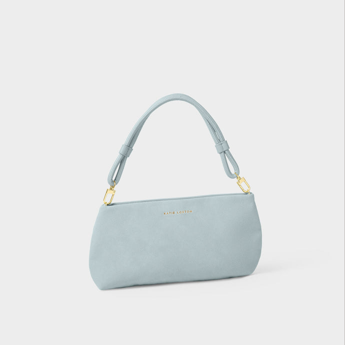 Blue Asha Suedette Wristlet