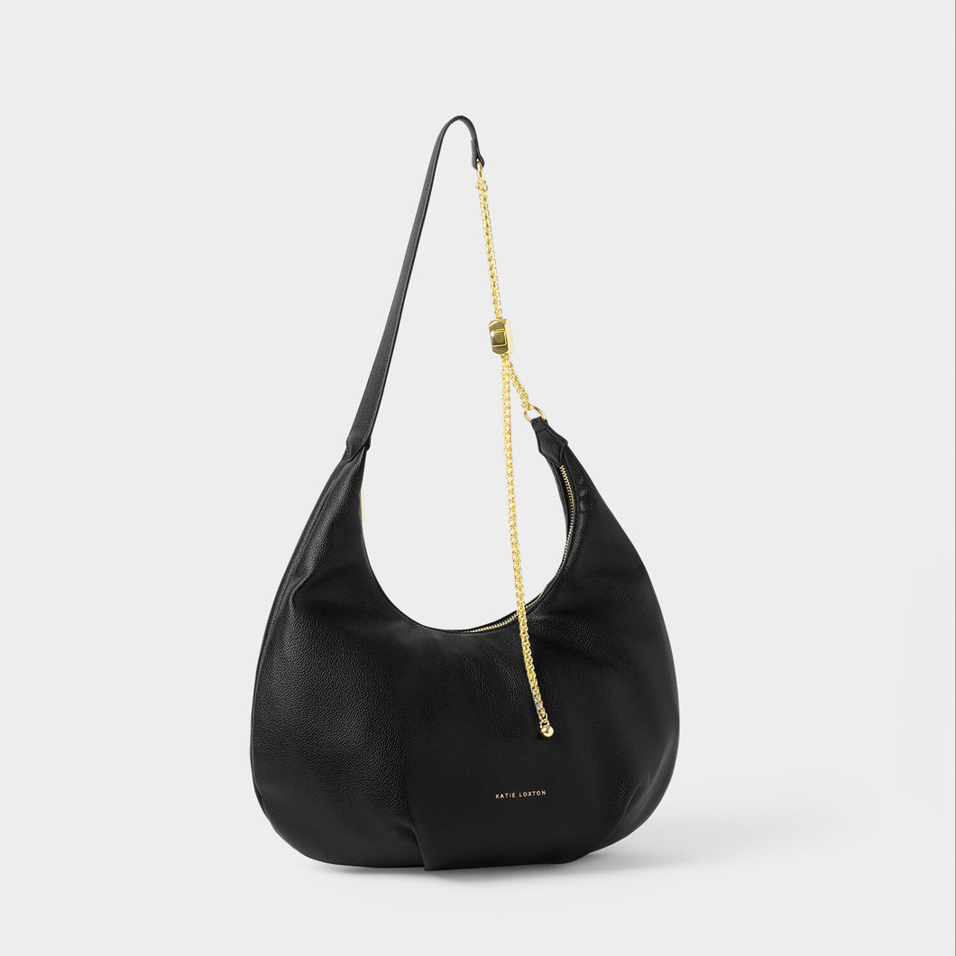 Black Remi Slider Chain Shoulder Bag