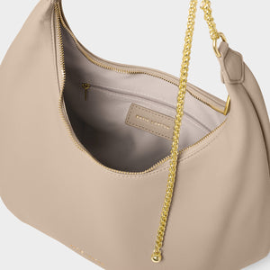 Light Taupe Remi Slider Chain Shoulder Bag