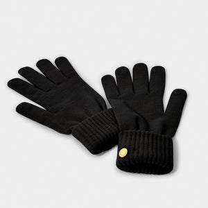 Black Knitted Gloves