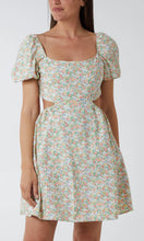 Load image into Gallery viewer, Open Back Pastel Floral Skater Dress