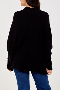 Black Cut Away Jumper