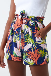 Tropical Belted Shorts