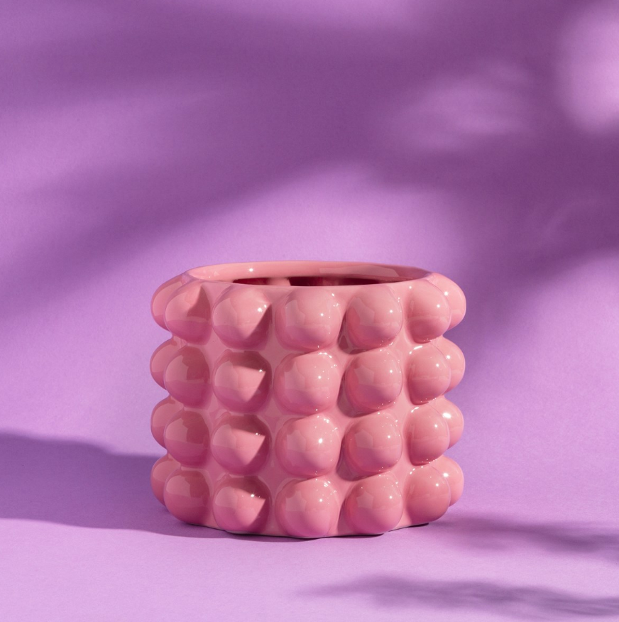 Pink Bobble Planter