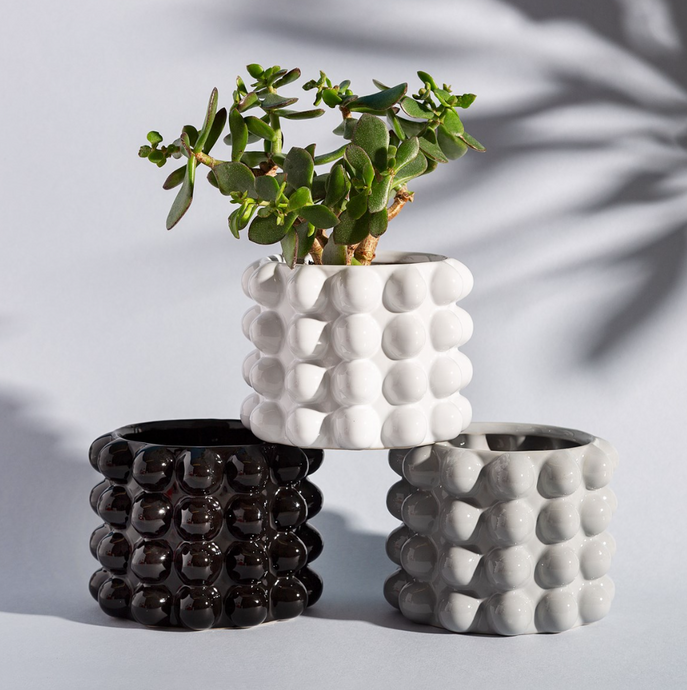 Black Bobble Planter