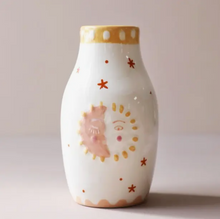 Load image into Gallery viewer, Sun and Moon Face Ceramic Posy Vase, H13.5cm