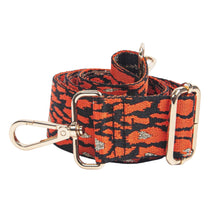 Load image into Gallery viewer, Orange Leopard Print Bag Strap