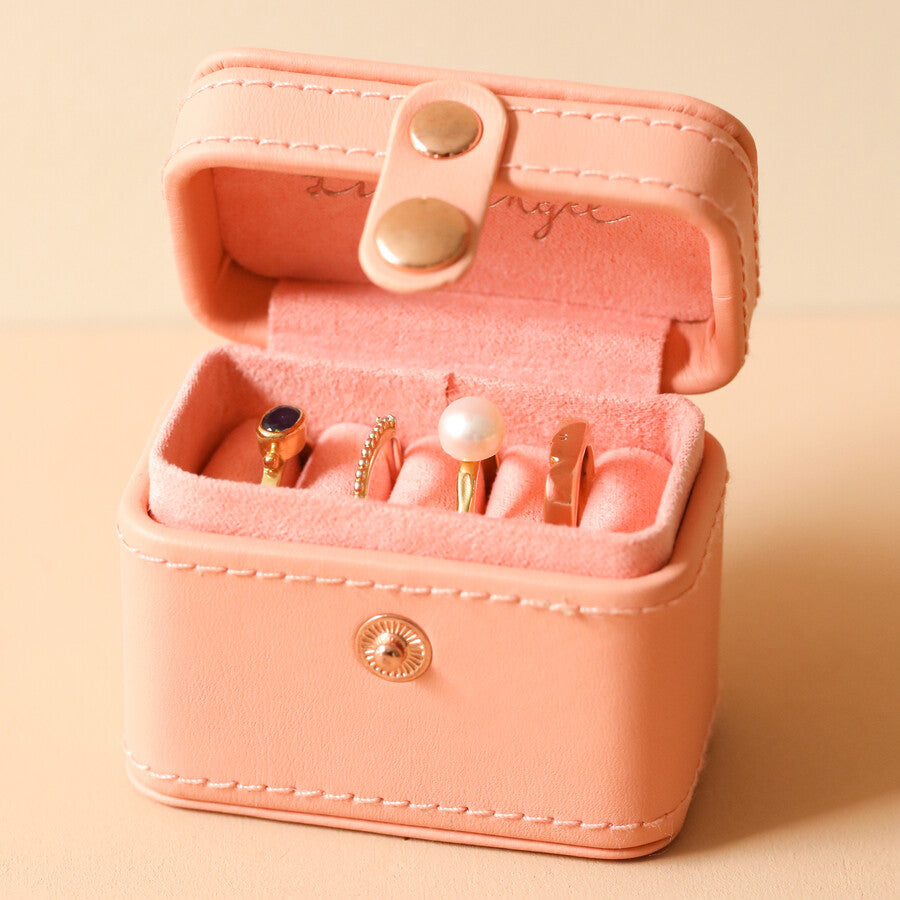 Travel Ring Box Peach